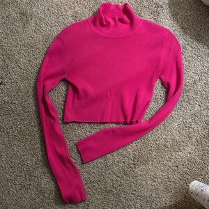 Naked Wardrobe Fuchsia Turtleneck Sweater